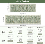 Yamaziot Washable Runner Rug 2x10 – Floral Non Slip Boho Hallway Runner Rug - Image 2