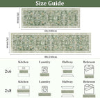 Yamaziot Washable Runner Rug 2x12 – Floral Non Slip Boho Hallway Runner Rug - Image 2