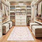 RELEANY Area Rugs 3'x5' Washable Non-Slip, Floral Vintage Distress Medallion - Image 9