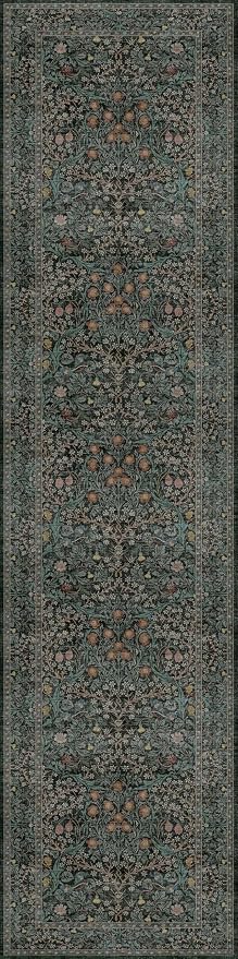 Dark Green Washable 3x12 Extra Long Runner Rug - Image 7