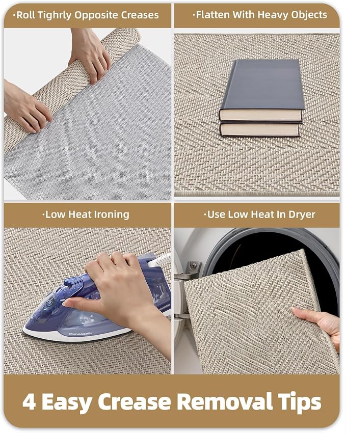 Color&Geometry Ultra Thin Indoor Door Mat 24"x36", Machine Washable Front Door - Image 5