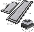 Mattitude Kitchen Mats Set of 2 Cushioned 0.47 inch Kitchen Rugs Non-Skid Rug - Image 2