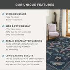 Blue Vintage Boho Area Rug 3x6, Washable Non Slip Indoor Carpet - Image 6