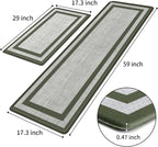 Mattitude Kitchen Mats Set of 2 Cushioned Rugs 0.47 inch Thick Anti-Fatigue Mats - Image 2