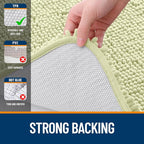 OLANLY Bathroom Runner Rugs 47x24, Soft Absorbent Chenille Bath Rugs, Rubber - Image 6