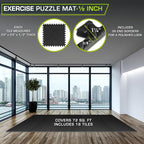 ProsourceFit Exercise Puzzle Mat 1/2-inch, EVA Interlocking Foam Floor Tiles - Image 2