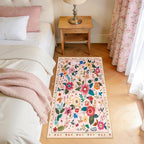 RELEANY Floral 2x4 Area Rugs Washable Print Boho Cute Carpet Non Slip Flower - Image 2
