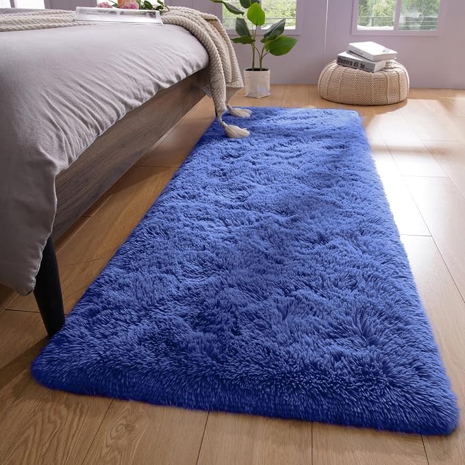 YJ.GWL Fluffy Runner Rugs for Bedroom Living Room Soft Shag Rug 2x6 Feet by YJGWLHomeDecor