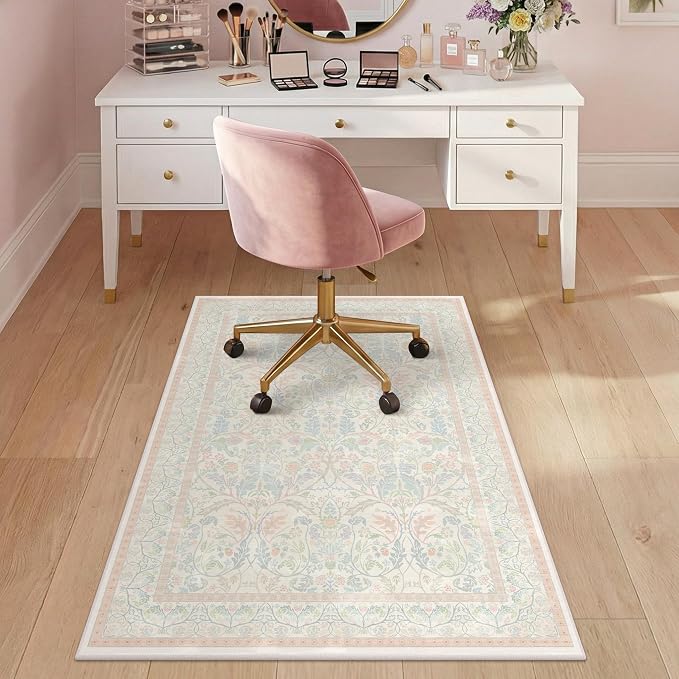3x5 Washable Area Rugs for Bedroom Non Slip, Soft Laundry Room Mat for Floor - Image 3
