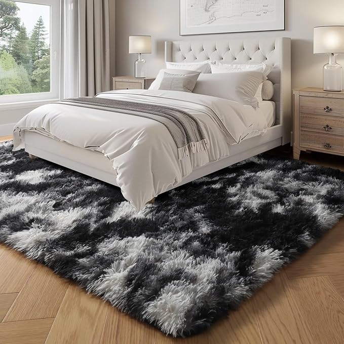 PAGISOFE Black White Grey Area Rugs - Image 4