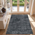 Rugxara 3x5 Rug for Entryway Bedroom, Vintage Retro Boho Throw Rug, Non Slip & by Rugxara