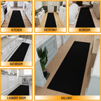 Ottomanson Hallway Runner Rug 2'7" x 12' Non Slip Solid Area Rugs Easy to Clean - Image 3