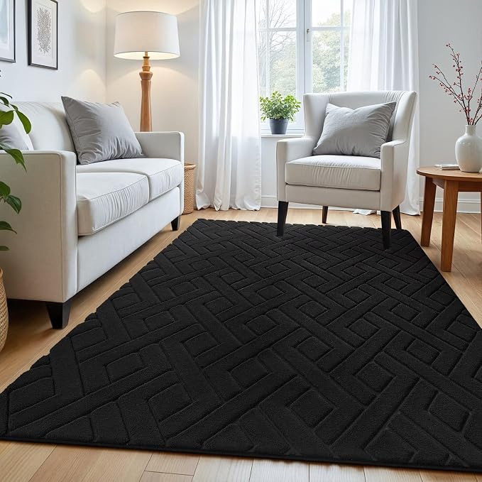 Macgace Ultra Soft Black Area Rug - Image 3