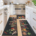 Vaukki Boho Kitchen Rug Sets 3 Pieces, Washable Kitchen Mats by Vaukki