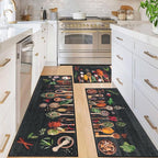 Vaukki Boho Kitchen Rug Sets 3 Pieces, Washable Kitchen Mats by Vaukki