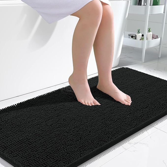 OLANLY Bathroom Runner Rugs 47x24, Extra Soft Absorbent Chenille Bath Rugs by OLANLY