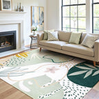 Lahome Green Washable Rugs 9x12 Living Room Rug, Non-Slip Backing Lightweight - Image 6