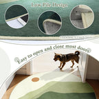 Circle Rug 3ft, Small Round Rugs Non Slip Washable, Abstract Mountain Round - Image 4