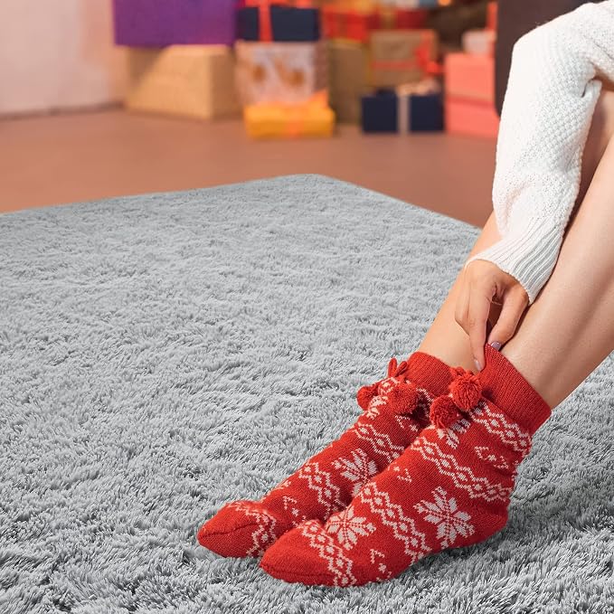 Andecor Soft Fluffy Bedroom Rugs, 8 x 10 Feet Indoor Shaggy Plush Area Rug - Image 6