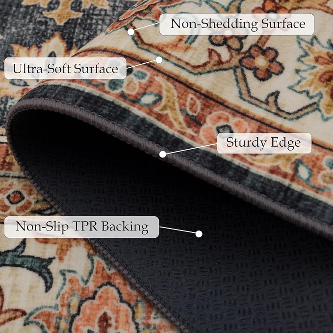 Ruaruarug Washable Area Rug 5x7 - Image 5