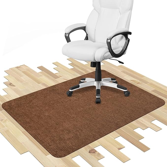 Placoot Desk Chair Mat for Hardwood Floor Corduroy Surface 1/6" Thick 55"x35" by PlacootChairMat
