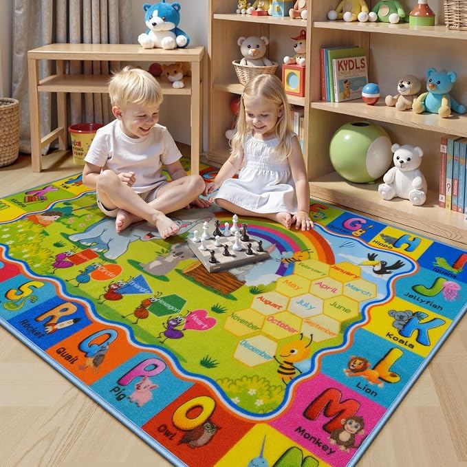 STARUIA ABC Kids Rug for Playroom, Non-Slip Educational Toddler Rug for - Image 4