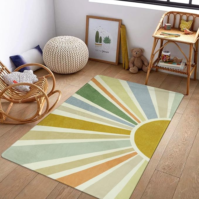 STARUIA Boho Washable Rug 3'x5' Kids Area Rug by STARUIA