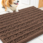 Smiry Dog Door Mat for Muddy Paws 30x20, Absorbent Dirt Trapper, Non-Slip by Smiry