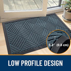 OLANLY Front Door Mat Outside Entrance 47x23, Heavy Duty Sturdy Natural Rubber - Image 4