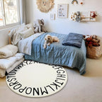 Topotdor Round Kids Play Rug Alphabet Nursery Area Rug Extra Large Soft - Image 5