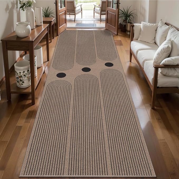 Tangsoo Rainbow Easy Jute 2.6x10 Washable Kitchen Runner Rug by Tangsoo