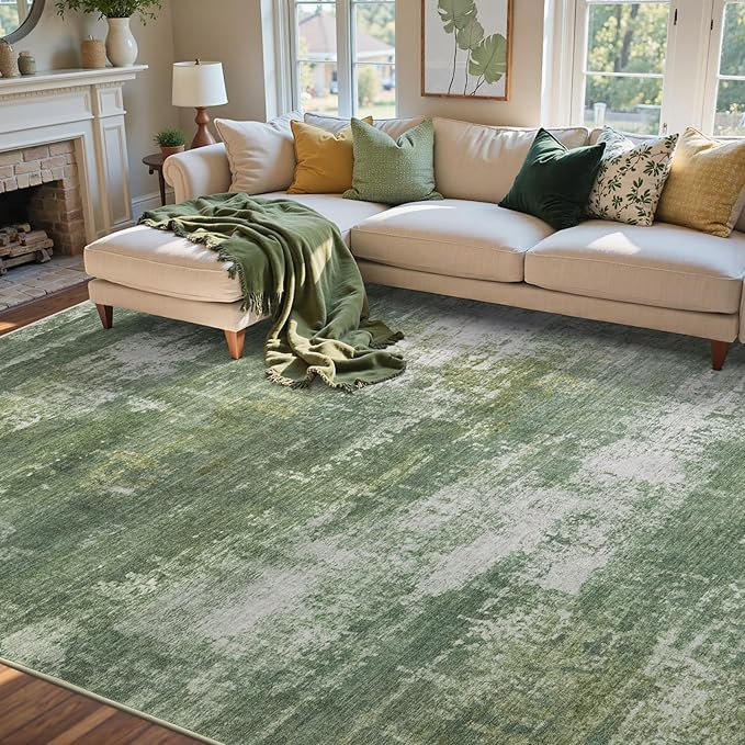 8x10 Ft Large Area Rugs for Living Room, Soft Non-Slip Washable Rugs Modern by Cuzwlovita