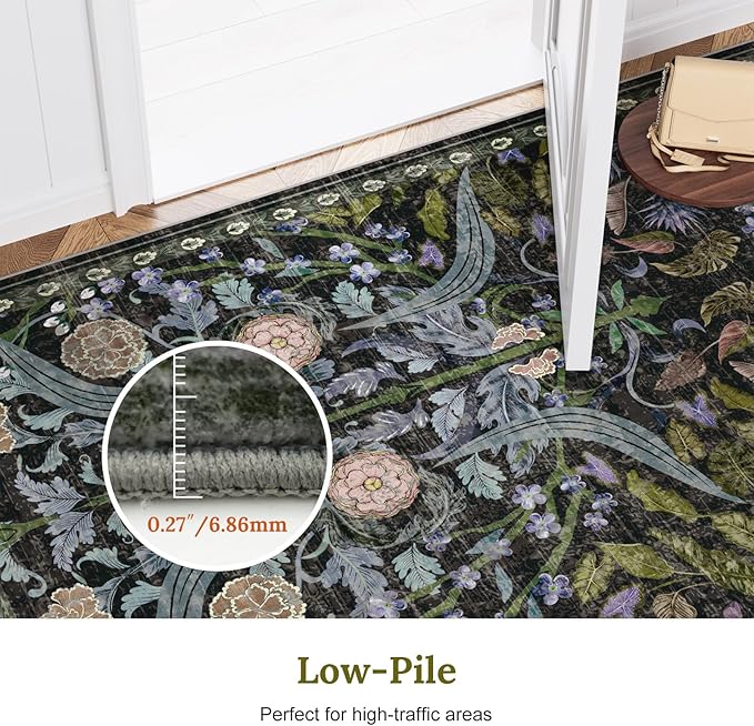 AMTOVO 2x6 Runner Rug for Hallway, Washable Non-Slip Long Kitchen Carpet - Image 8