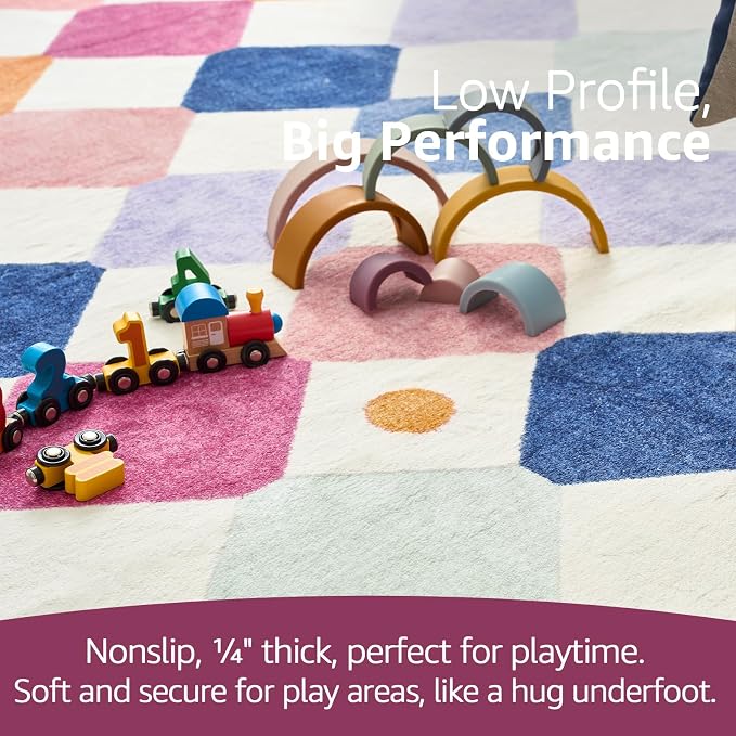 jinchan Area Rug 5x7 Kids Washable Indoor Floor Cover Non-Slip Modern Soft Rug - Image 6