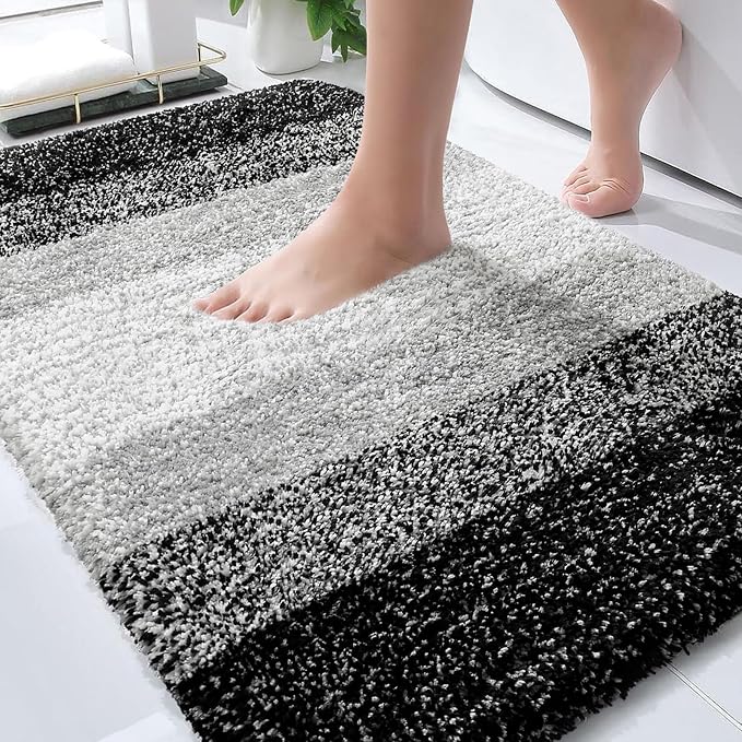 OLANLY Bathroom Rugs Mat 36x24, Extra Soft Absorbent Microfiber Bath Rugs by OLANLY