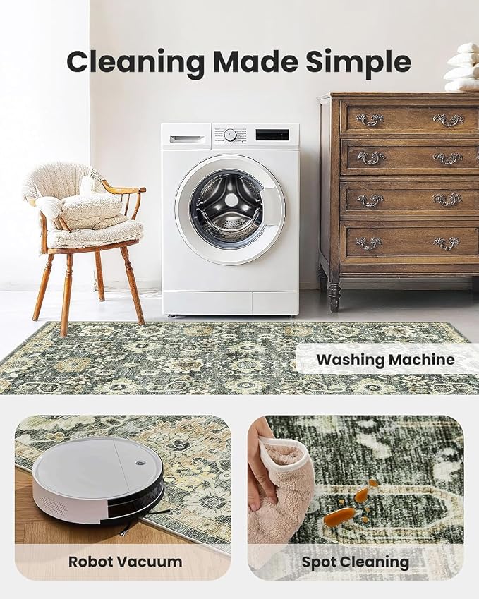 AMADA HOMEFURNISHING 6x9 Area Rugs, Vintage Rugs - Image 5