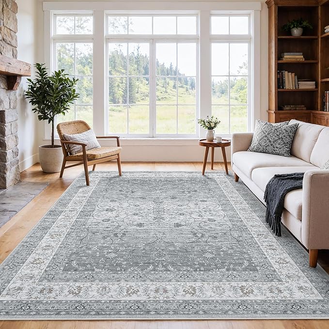 AMADA HOMEFURNISHING 5x7 Area Rugs, Washable Living Room Rug by AMADAHOMEFURNISHING