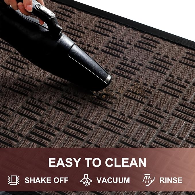 Mibao Front Door Mat Outdoor Entrance, Waterproof Dirt Trapper Doormat - Image 4