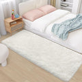 2x6 Ft Shag White Runner Rug for Bedroom Fuzzy Soft Fluffy Carpet Non-Slip by TENNOLA