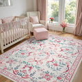 DCX Washable 5x7 Bow Rug, Cute Soft Low Pile Indoor Décor Carpet, Kid & Pet by DCXWashableRug