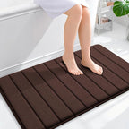 OLANLY Memory Foam Bath Mat 40x24, Super Soft Absorbent Bathroom Rugs, Quick Dry by OLANLY