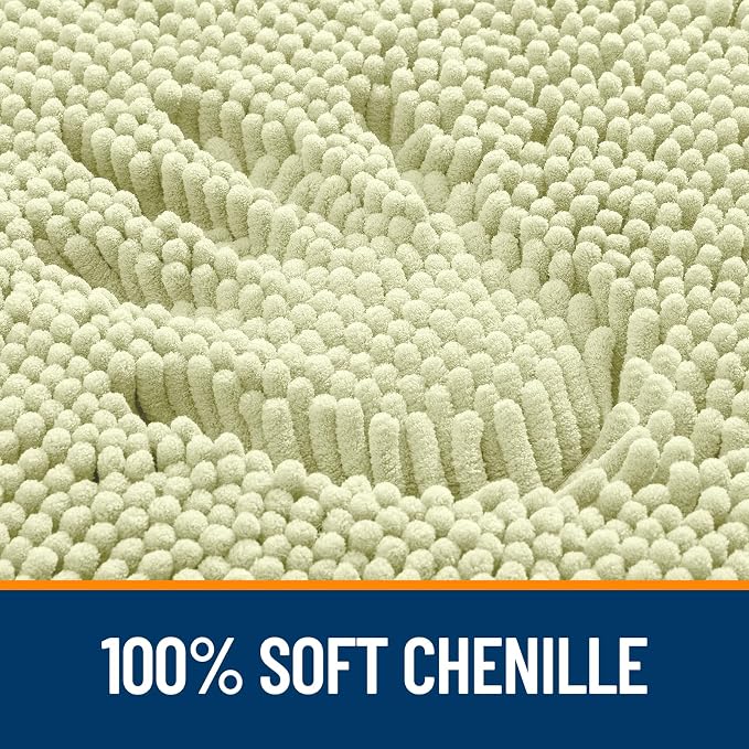 OLANLY Large Bathroom Rugs 70x46, Extra Soft Absorbent Chenille Bath Rugs - Image 3