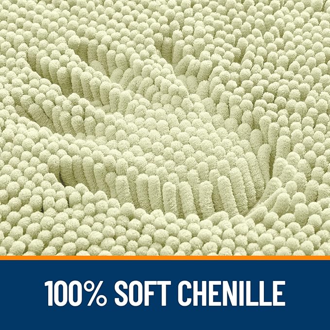 OLANLY Large Bathroom Rugs 47x32, Extra Soft Absorbent Chenille Bath Rugs - Image 3
