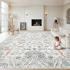 XLUEZ Area Rug 10x12 Living Room Rugs, Machine Washable Vintage Distressed Boho by XLUEZ