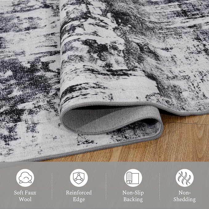 Rugflix 3x5 Entrance Rugs, Entry Rug Washable Non-Slip Stain-Resistant Low Pile - Image 7