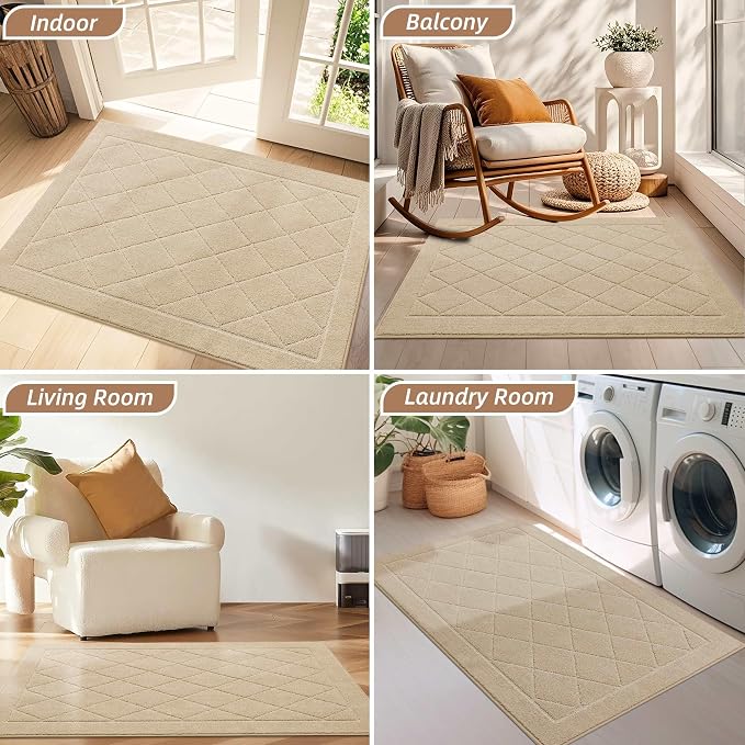 BEQHAUSE Dirt Trapper Door Mat 24" x 36", Doormat Non-Slip Entryway Rugs - Image 8