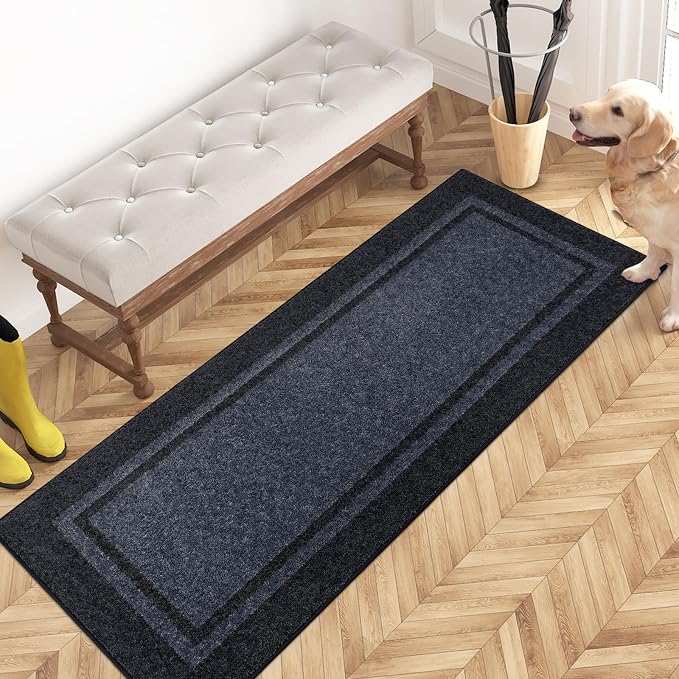PURRUGS Dirt Trapping Door Mat 24" x 60", Non-Slip Machine Washable Entryway Rug by PURRUGS