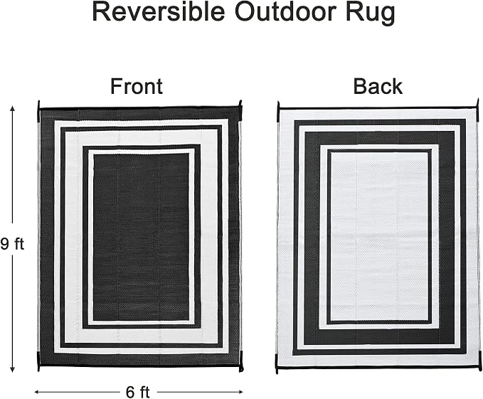 RURALITY Outdoor Rugs 6x9 Waterproof - Image 2