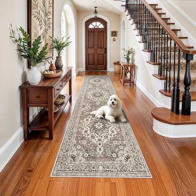 Washable Oriental Hallway Runner Rug by TOPRUUG