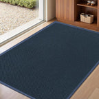 LEKEEPGO Large Indoor Door Mat 32"x47", Door Mat Indoor Entrance, Cyan Blue | by LEKEEPGO